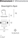 Faretto-incasso-LED-gesso-PAN-International-PRIAMO-INC1501-GU10-spot-verniciabile-controsoffitto