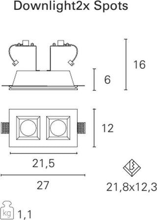 Faretto-incasso-LED-gesso-PAN-International-PRIAMO-INC1503-GU10-spot-verniciabile-controsoffitto