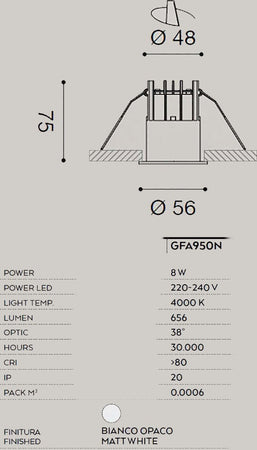Faretto-incasso-LED-moderno-Gea-Led-QEBUI-GFA950N-alluminio-spot