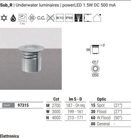 Faretto-incasso-Linea-Light-SUB-97315-W-00-LED-IP68-immersione-acciaio-spot