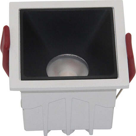 Faretto-Incasso-Moderno-Alfa-Led-Alluminio-Bianco-Diffusore-Nero-Dimm.
