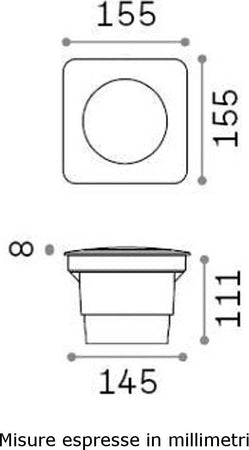 Faretto-incasso-moderno-Ideal-Lux-GRAVITY-SQUARE-BIG-120386-GX53-LED-IP67-resina-segnapasso