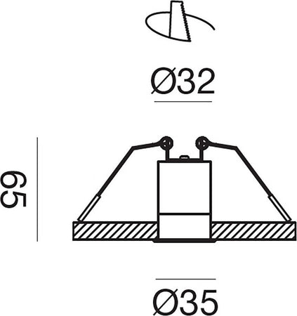 Faretto-incasso-nero-alluminio-Gea-Led-GFA1101C-LED-3000K-230LM-spot-tondo-moderno-led-integrato