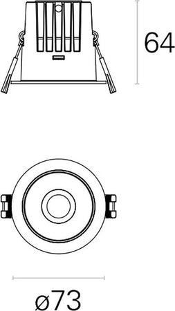 Faretto-incasso-Pan-International-BOBBY-LED-IP20-lampada-soffitto-cartongesso