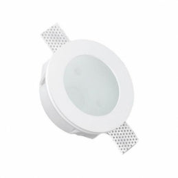 *STOCK* Portafaretto In Gesso Ceramico ad incasso Diametro 170 con Vetro 40W GU10 IP20