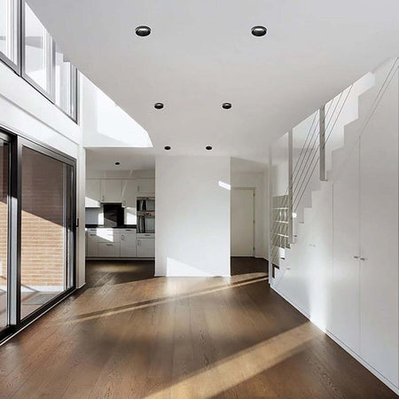 Faretto-incasso-Sforzin-Illuminazione-THESSALY-T332-NERO-GU10-LED-IP20-moderno-gesso-lampada-soffitto-tondo