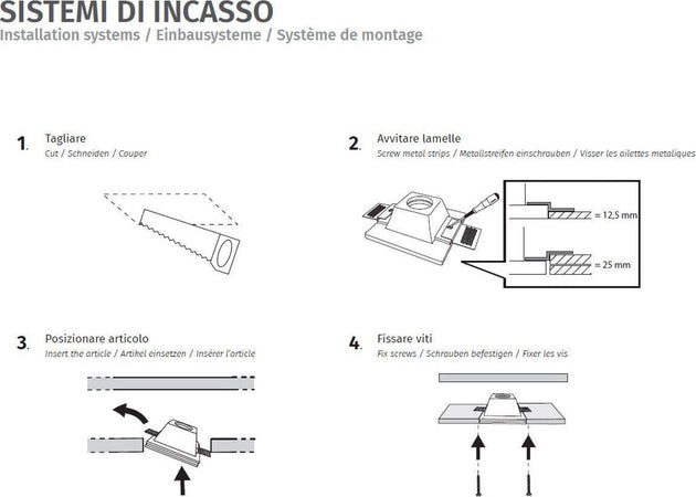 Faretto-incasso-Sforzin-illuminazione-THESSALY-T390-GU10-LED-moderno-lampada-soffitto-cartongesso