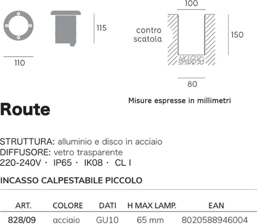 Faretto-incasso-Sovil-ROUTE-828-09-GU10-LED-IP65-acciaio-incasso-terra-parete