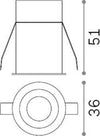 Faretto-Incassonato-One-Metallo-Bianco-Led-3W-3000K-Luce-Calda-D3,6Cm
