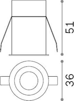 Faretto-Incassonato-One-Metallo-Bianco-Led-3W-3000K-Luce-Calda-D3,6Cm