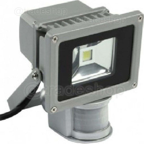 Faretto Lampada esterna faro led 10w con sensore di movimento PIR 9 LED 600lm Illuminazione/Illuminazione per esterni/Proiettori Trade Shop italia - Napoli, Commerciovirtuoso.it