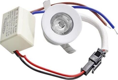Faretto-Led-1-Watt-Incasso-Mini-Punto-Luce-Calda-3000k-Bordo-Bianco