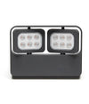Faretto Led 12w Doppio Diffusore Orientabile Faro Staffa Ip65 Luce Esterni Giardino