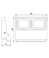 Faretto Led 12w Doppio Diffusore Orientabile Faro Staffa Ip65 Luce Esterni Giardino