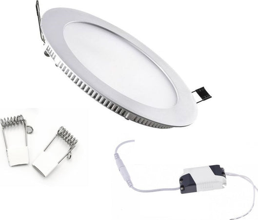 Faretto Led 18 Watt Pannello Incasso rotondo 1350 LM Luce Fredda 6000k Illuminazione/Illuminazione per interni/Luci da incasso Zencoccostore - Formia, Commerciovirtuoso.it