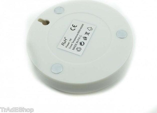 FARETTO LED 1W LUCE BIANCA FREDDA 5 LED ARMADIO SENSORE MOVIMENTO CALAMITATA Illuminazione/Illuminazione per interni/Luci da incasso Trade Shop italia - Napoli, Commerciovirtuoso.it