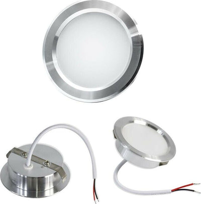 Faretto-Led-3-W-Luce-Bianca-A-Incasso-Rotondo-Opaco-Bordo-Argento-Universo
