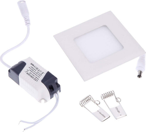 Faretto Led 3 Watt Pannello Incasso quadrato 180LM Luce naturale 4000k Illuminazione/Illuminazione per interni/Luci da incasso Zencoccostore - Formia, Commerciovirtuoso.it