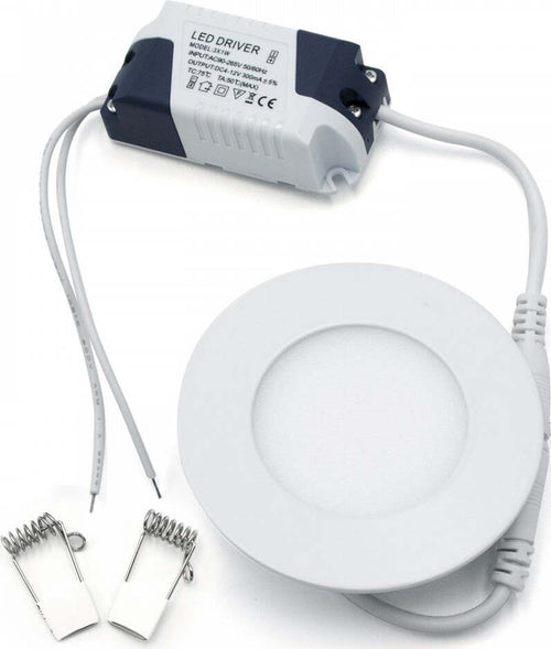 faretto led 3 Watt pannello incasso rotondo 180LM luce fredda 6000k Illuminazione/Illuminazione per interni/Luci da incasso Zencoccostore - Formia, Commerciovirtuoso.it