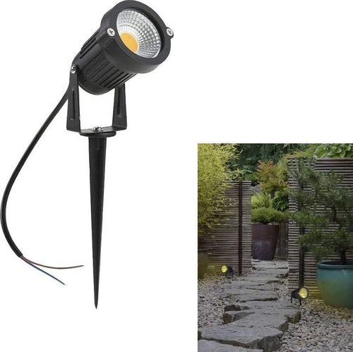 Faretto-Led-5-W-Proiettore-Luce-Calda-Staffa-Picchetto-Da-Terra-Giardino-Esterno-Ed06-nc-Universo