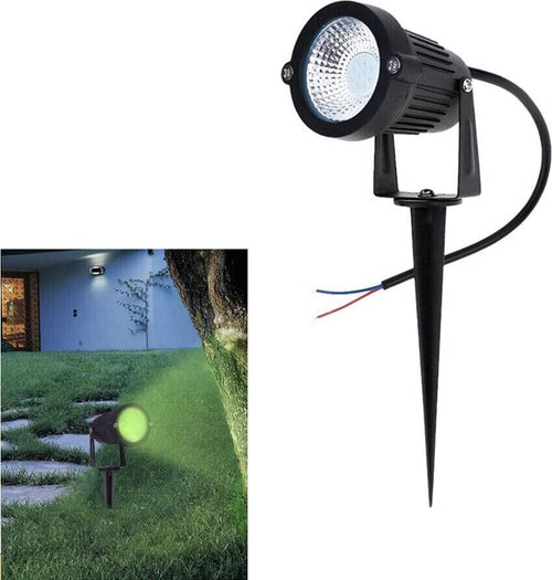 Faretto-Led-5-W-Proiettore-Luce-Verde-Da-Giardino-Con-Staffa-Picchetto-Terra-Es06-nv-Universo
