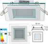 Faretto led 6W Pannello vetro incasso Quadrato luce Fredda 6400k Illuminazione/Illuminazione per esterni/Proiettori Zencoccostore - Formia, Commerciovirtuoso.it