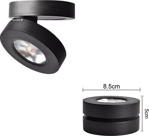 Faretto-Led-7-W-Luce-Bianca-Faro-Da-Soffitto-Orientabile-Gira-360°-f7wnf-Universo