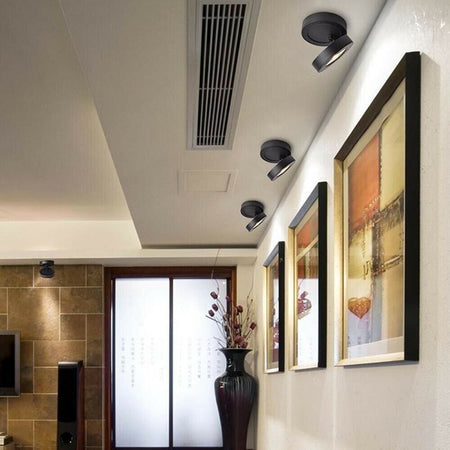 Faretto-Led-7-W-Luce-Naturale-Faro-Da-Soffitto-Orientabile-Girevole-360°-f7wnn-Universo