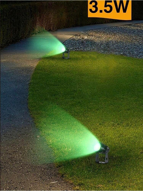 Faretto-Led-Cob-3.5-W-Proiettore-Da-Giardino-Staffa-A-Parete-Luce-Verde-Universo