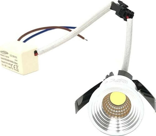 Faretto-Led-Cob-Da-Incasso-3-W-Mini-Punto-Luce-Bianca-6500k-Bordo-Bianco-P29f-Universo
