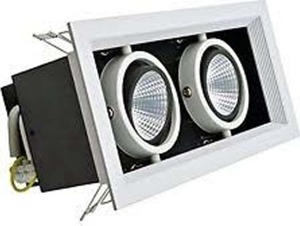 FARETTO LED INCASSO ORIENTABILE DA 2x30W 440W 4400 LUMEN LUCE NATURALE 4000K  Trade Shop italia - Napoli, Commerciovirtuoso.it