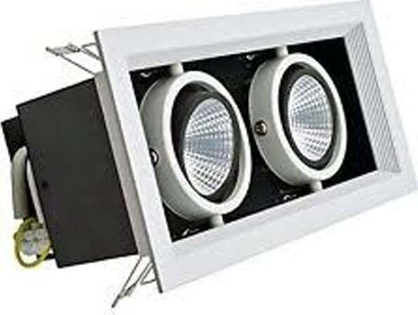 Faretto Led Incasso Orientabile Da 2x30w 440w 4400 Lumen Luce Naturale 4000k Illuminazione/Illuminazione per interni/Luci da incasso Trade Shop italia - Napoli, Commerciovirtuoso.it