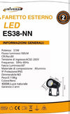 Faretto-Led-Luce-Naturale-Cob-3.5-W-Proiettore-Da-Giardino-Staffa-A-Parete-Universo