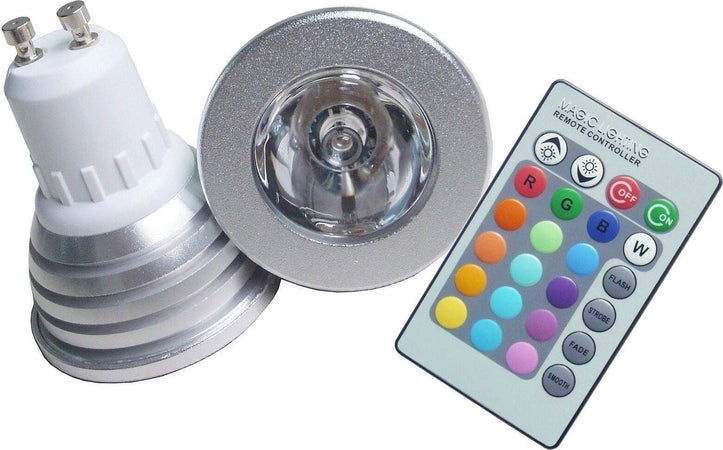 FARETTO LED LUCE RGB PROGRAMMABILE MULTICOLOR E27 GU10 E14 MR16 CON TELECOMANDO Illuminazione/Lampadine/Lampadine a LED Trade Shop italia - Napoli, Commerciovirtuoso.it