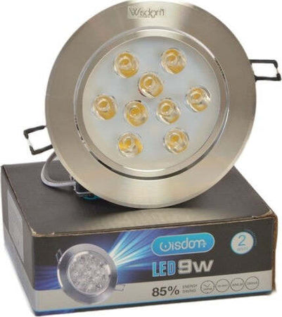 Faretto-Led-Orientabile-Incasso-Molle-Wisdom-9w-Luce-Calda-E-Fredda-Cartongesso