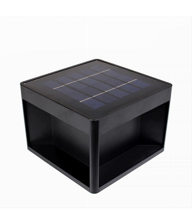 Faretto Led Pannello Solare Cubo Applique Parete Segnapasso Terra Cct Ip65 Qw-3c