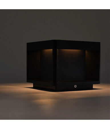 Faretto Led Pannello Solare Cubo Applique Parete Segnapasso Terra Cct Ip65 Qw-3c