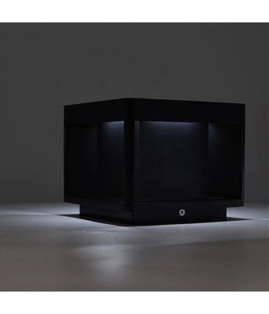 Faretto Led Pannello Solare Cubo Applique Parete Segnapasso Terra Cct Ip65 Qw-3c