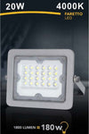Faretto-Led-Proiettore-Slim-Esterno-Grigio-20w-Ip65-Luce-6500k-4000k-3000k-Fs20w