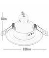 Faretto Led Smart Incasso Tondo Brillantini Gu10 Wifi Rgb Cct Alexa Google 65mm