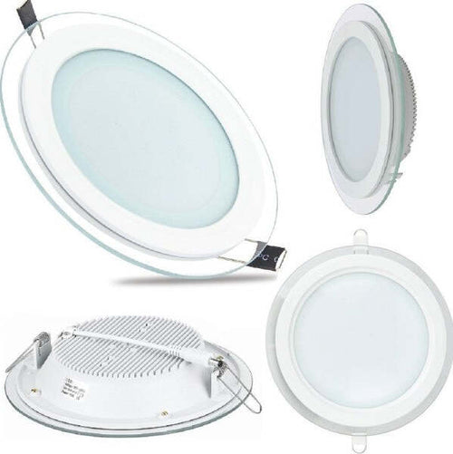 Faretto Led Tondo Da Incasso Bianco In Vetro Trasparente Da 12w Luce Bianco Illuminazione/Illuminazione per interni/Luci da incasso Trade Shop italia - Napoli, Commerciovirtuoso.it
