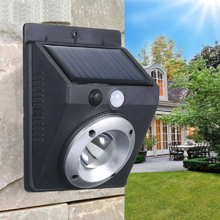 Faretto Luce Led Cob Pannello Solare Ricaricabile Sensore Di Movimento Pir Illuminazione/Illuminazione per esterni/Proiettori Trade Shop italia - Napoli, Commerciovirtuoso.it
