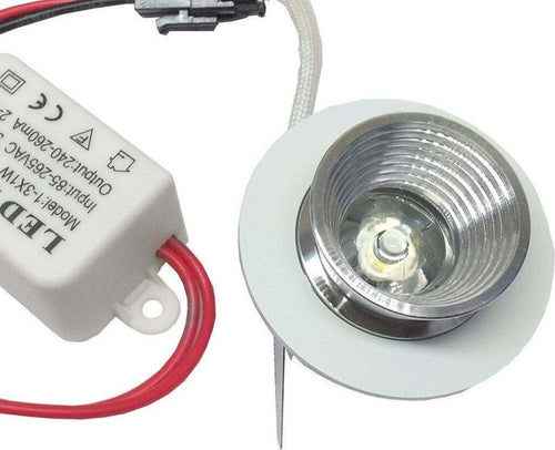 FARETTO LUCE MINI LED 1 WATT SPOT CON ALETTE LUCE CALDA PUNTO LUCE D' INCASSO  Trade Shop italia - Napoli, Commerciovirtuoso.it