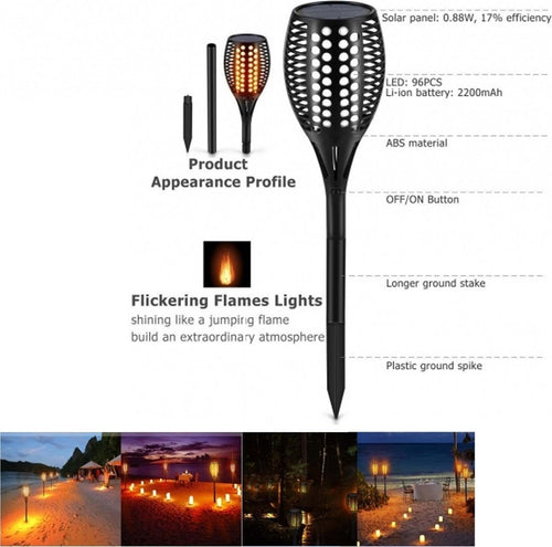 FARETTO LUCE SOLARE 96LED EFFETTO FIAMMA IMPERMEABILE IP65 ILLUMINAZIONE GIARDINO Illuminazione/Illuminazione per esterni/Proiettori Trade Shop italia - Napoli, Commerciovirtuoso.it