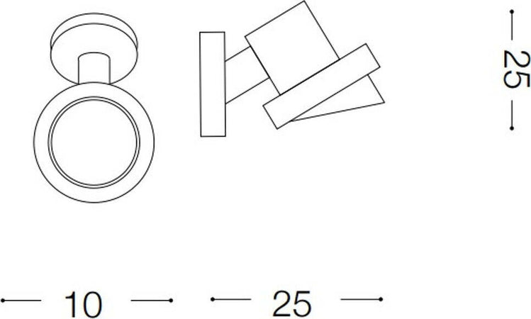 Faretto-moderno-Ideal-Lux-TERRA-AP1-SMALL-046181-GU10-LED-IP65-alluminio-orientabile-spot