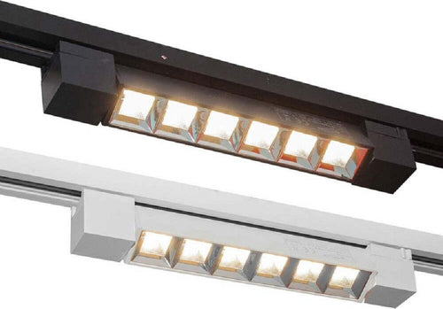 Faretto Orientabile Binario 12w 6 Led Bianco Nero Luce 6500k 4000k 3000k Pst-27 Illuminazione/Illuminazione per interni/Lampadari lampade a sospensione e plafoniere/Faretti da soffitto Trade Shop italia - Napoli, Commerciovirtuoso.it