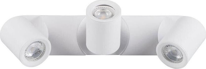 Faretto-Orientabile-Staffa-Da-Soffitto-Lampada-3-Portafaretto-Gu10-Bianco-Kovalmax