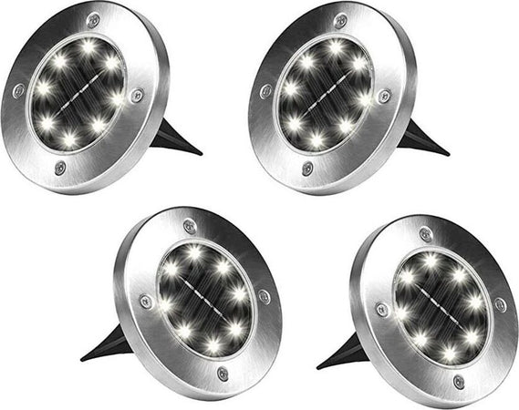 Faretto-Pannello-Solare-Da-Giardino-Faro-8-Led-Luce-Bianca-Picchetto-Segnapassi-Each