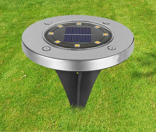 Faretto-Pannello-Solare-Da-Giardino-Faro-8-Led-Luce-Bianca-Picchetto-Segnapassi-Each