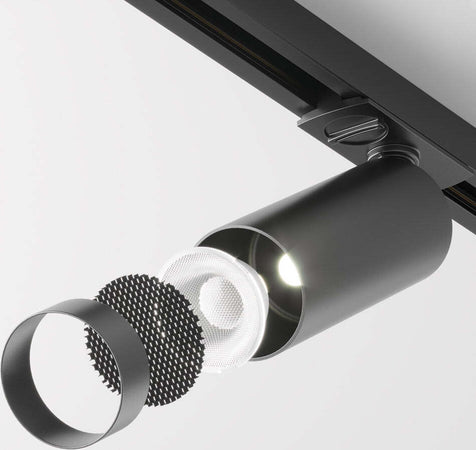 Faretto-Per-Binario-Focus-Led-Clip-Moderno-Alluminio-Nero-1-Luce-Naturale